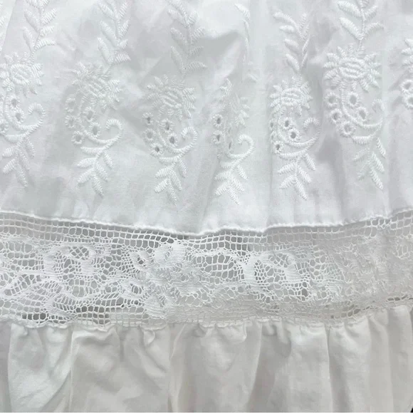 🎀 LoveShackFancy for Target Phoebe White Button-Up Dress - Picture 13 of 16